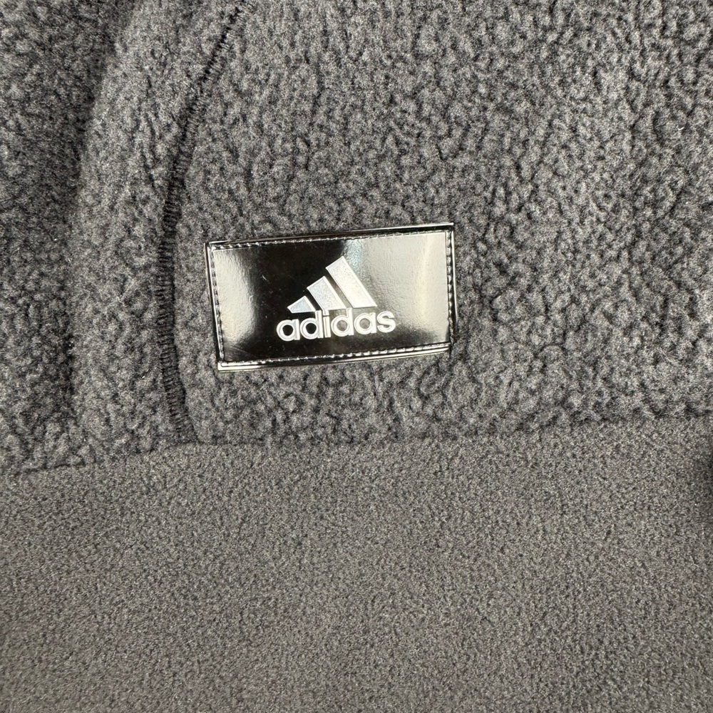 Adidas Men's Charcoal Performance Fleece Jacket - Picture 2 of 10